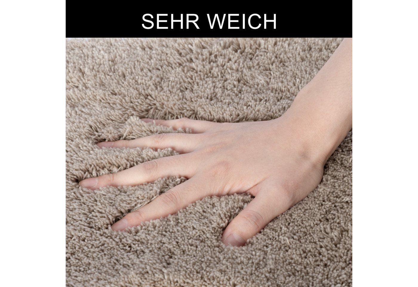 Bruno Banani Badematte Lana, Standard & Premium Qualität, 25 mm oder 30 mm Höhe, rutschhemmend beschichtet, schnell trocknend, strapazierfähig, fußbodenheizungs – Bild 5 von 5