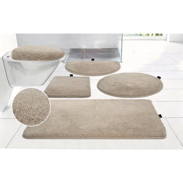 Bruno Banani Badematte Lana, Standard & Premium Qualität, 25 mm oder 30 mm Höhe, rutschhemmend beschichtet, schnell trocknend, strapazierfähig, fußbodenheizungs