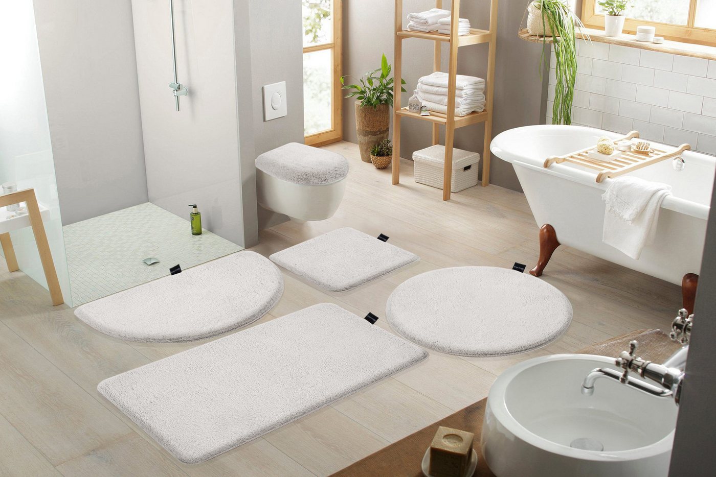Bruno Banani Badematte Lana, Standard & Premium Qualität, 25 mm oder 30 mm Höhe, rutschhemmend beschichtet, schnell trocknend, strapazierfähig, fußbodenheizungs – Bild 3 von 5