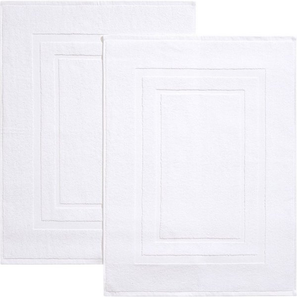 Bruno Banani Badematte Robby, 2 tlg. Hotelmatten-Set, 50x70cm, Duschvorleger, Höhe 5 mm, beidseitig nutzbar, fußbodenheizungsgeeignet, Baumwolle, rechteckig, Ba