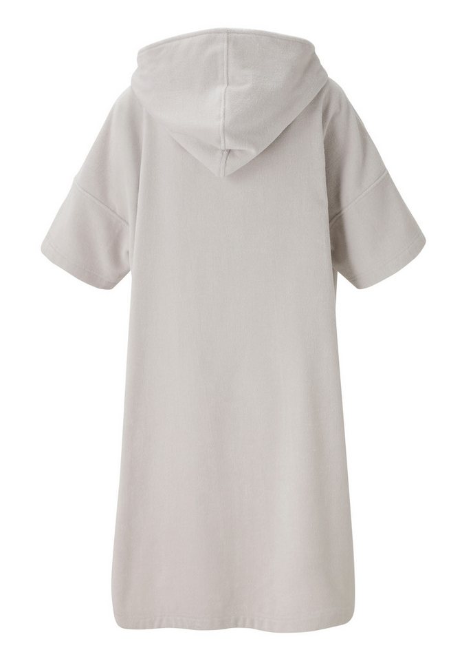 Bruno Banani Badeponcho Daniel, ideal für Sauna, Spa & im Urlaub, Damen & Herren, Midilänge, Frottier, Kapuze, 2-Wege Reißverschluss, Surfponcho, 100% Baumwolle – Bild 4 von 5