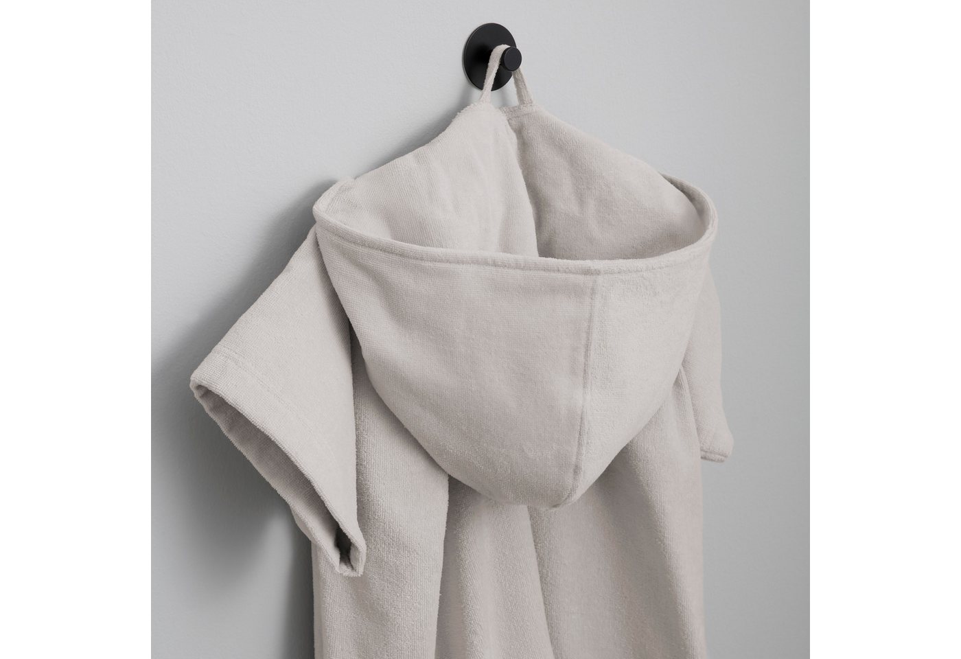 Bruno Banani Badeponcho Daniel, ideal für Sauna, Spa & im Urlaub, Damen & Herren, Midilänge, Frottier, Kapuze, 2-Wege Reißverschluss, Surfponcho, 100% Baumwolle – Bild 5 von 5