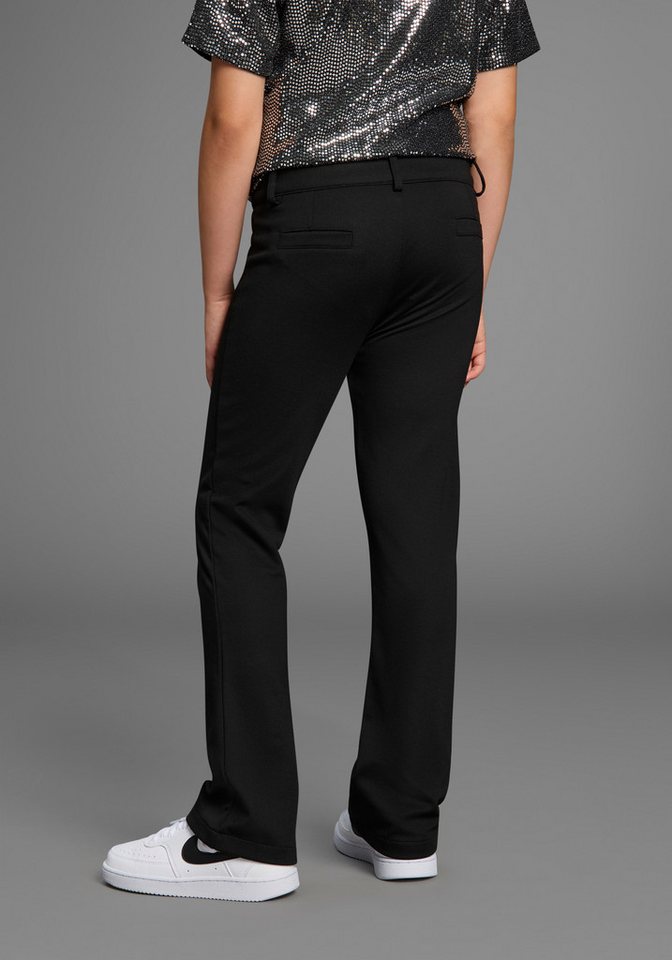 Bruno Banani Bootcuthose Schlaghose, trendige Stretchhose in Milano-Ware, für Mädchen Für TEENS. Bootcut-Hose – Bild 3 von 5