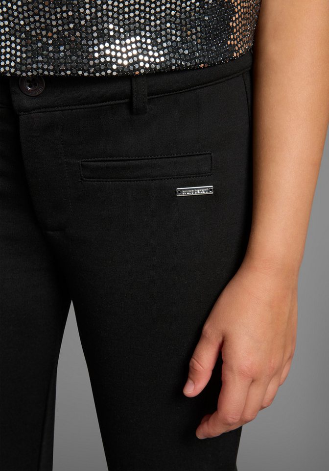 Bruno Banani Bootcuthose Schlaghose, trendige Stretchhose in Milano-Ware, für Mädchen Für TEENS. Bootcut-Hose – Bild 5 von 5