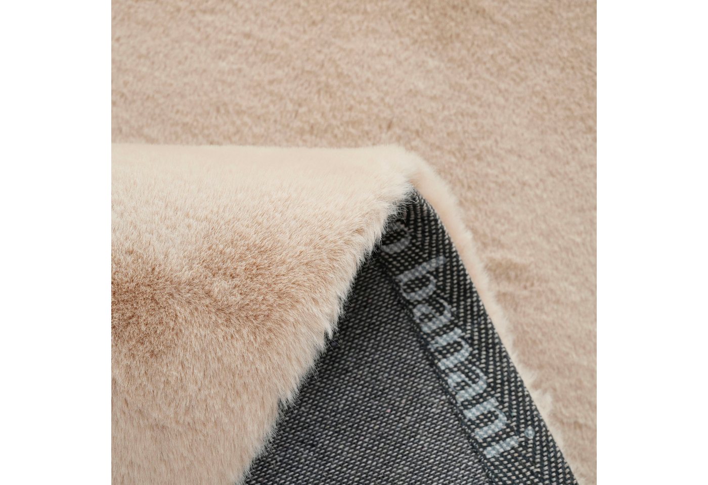 Bruno Banani Fellteppich Rabbit 2, Kunstfell Teppich, Modern, rechteckig, Höhe: 25 mm, Kaninchenfell-Haptik, sehr weich, Wohnzimmer, Schlafzimmer, Esszimmer – Bild 5 von 5