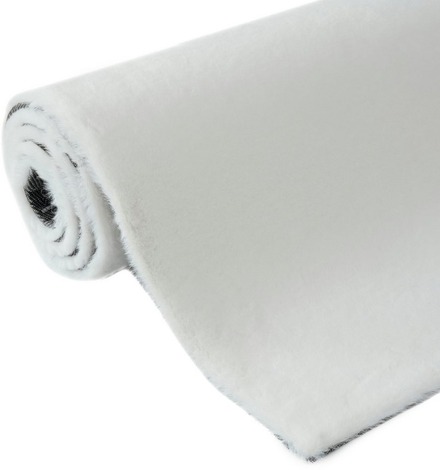Bruno Banani Fellteppich Rabbit 2, Kunstfell Teppich, Modern, rechteckig, Höhe: 25 mm, Kaninchenfell-Haptik, sehr weich, Wohnzimmer, Schlafzimmer, Esszimmer – Bild 4 von 5