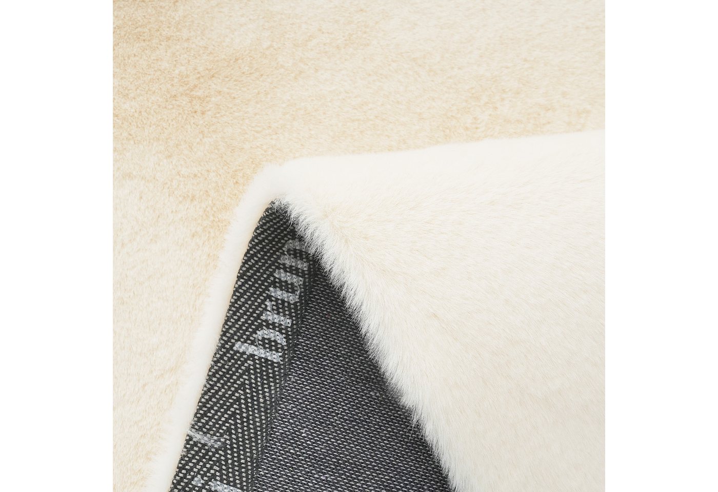 Bruno Banani Fellteppich Rabbit 2, Kunstfell Teppich, Modern, rechteckig, Höhe: 25 mm, Kaninchenfell-Haptik, sehr weich, Wohnzimmer, Schlafzimmer, Esszimmer – Bild 5 von 5