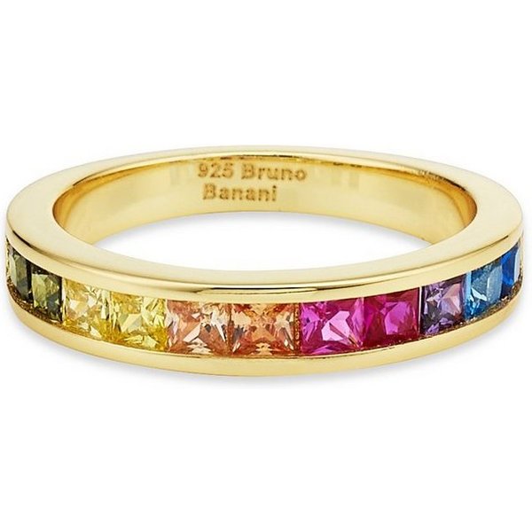 Bruno Banani Fingerring Schmuck Geschenk Silber 925 Damenring Regenbogen, mit Zirkonia (synth)