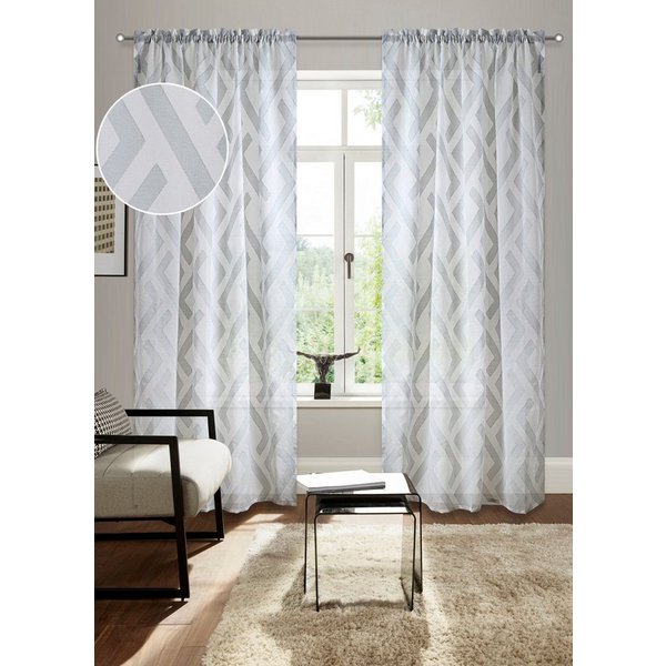 Bruno Banani Gardine Lynn, 1 Stück, halbtransparent, Scherli (1 St), Stangendurchzug, halbtransparent, Scherli, schöner Schal, Scherli, zeitlos und modern