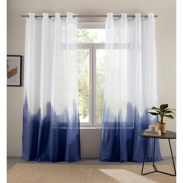 Bruno Banani Gardine Nevalla (1 St), Ösen, halbtransparent, Baumwolle, modern, Farbverlauf, Wohnzimmer, Schlafzimmer, halbtransparent