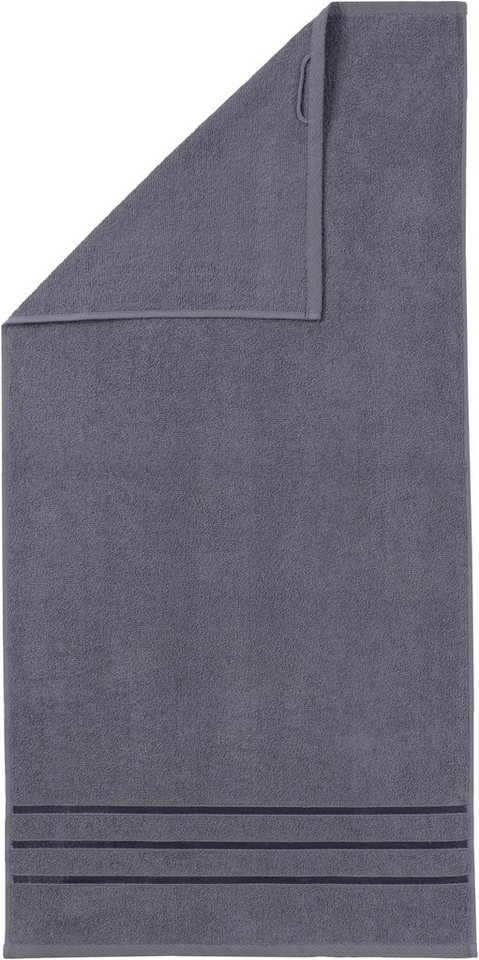 Bruno Banani Handtuch Set Clement, Duschtücher, Handtücher, Seiftücher, Frottier (Set, 6-St), mit dezent glänzender Streifenbordüre, einfarbig, aus 100% Baumwol – Bild 3 von 5