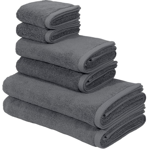 Bruno Banani Handtuch Set Lana, Handtuch-Set in Premium Qualität 600g/m², Frottier (Set, 6-St), hochwertig, weich, flauschige Qualität, 5 Jahre Garantie
