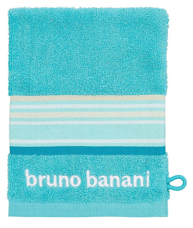 Bruno Banani Handtuch Set Maja, 1 Duschtuch, 2 Handtücher, 2 Gästehandtücher, 2 Waschhandschuhe, Walkfrottee (Set, 7-St), mit Bordüre und Markenlogo, 7 teiliges – Bild 5 von 5