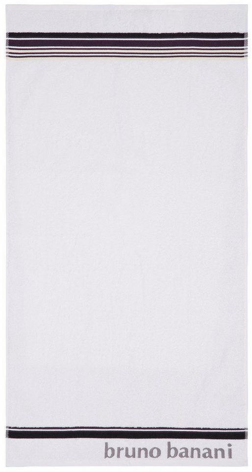 Bruno Banani Handtuch Set Maja, 1 Duschtuch, 2 Handtücher, 2 Gästehandtücher, 2 Waschhandschuhe, Walkfrottee (Set, 7-St), mit Bordüre und Markenlogo, 7 teiliges – Bild 4 von 5