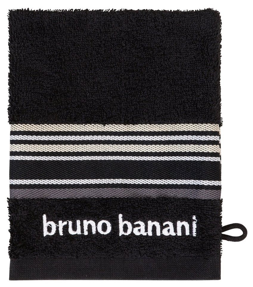Bruno Banani Handtuch Set Maja, 1 Duschtuch, 2 Handtücher, 2 Gästehandtücher, 2 Waschhandschuhe, Walkfrottee (Set, 7-St), mit Bordüre und Markenlogo, 7 teiliges – Bild 5 von 5