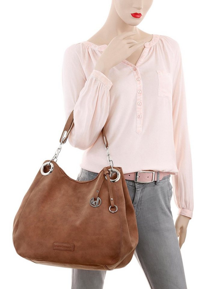 Bruno Banani Henkeltasche, mit Schmuckanhänger und silberfarbenen Details – Bild 2 von 5