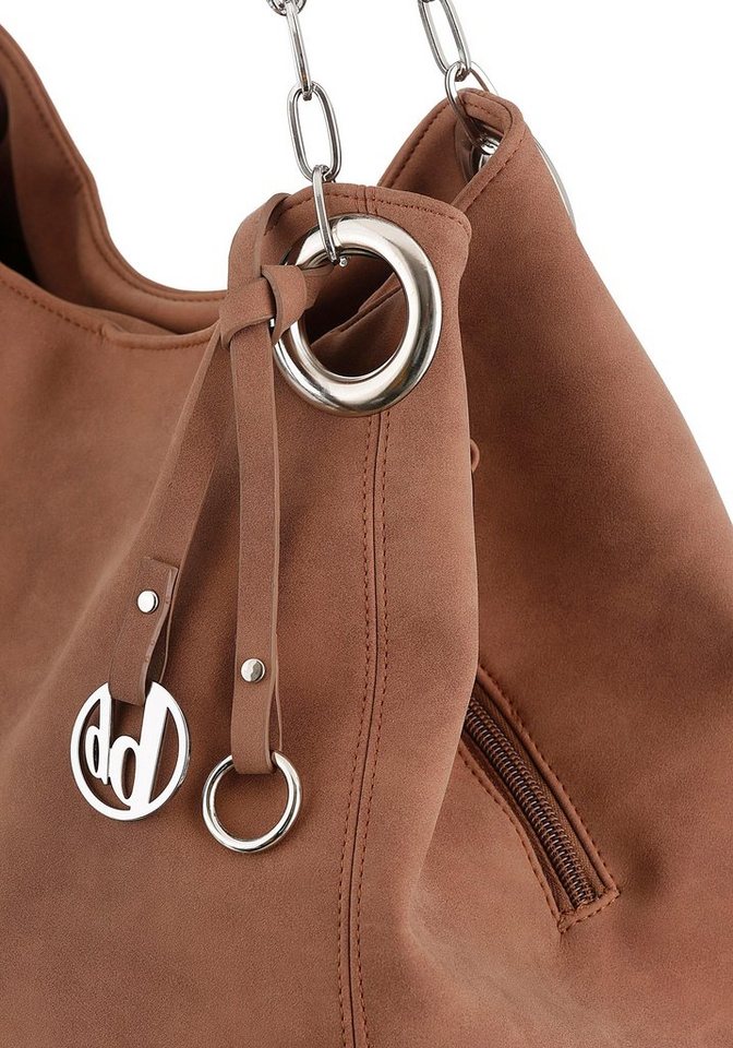 Bruno Banani Henkeltasche, mit Schmuckanhänger und silberfarbenen Details – Bild 4 von 5