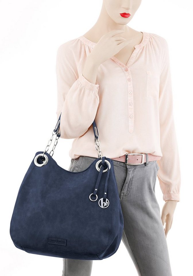 Bruno Banani Henkeltasche, mit Schmuckanhänger und silberfarbenen Details – Bild 2 von 4