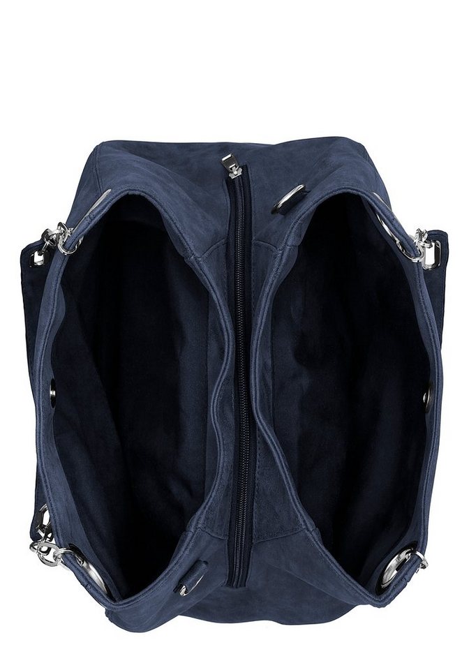 Bruno Banani Henkeltasche, mit Schmuckanhänger und silberfarbenen Details – Bild 3 von 4