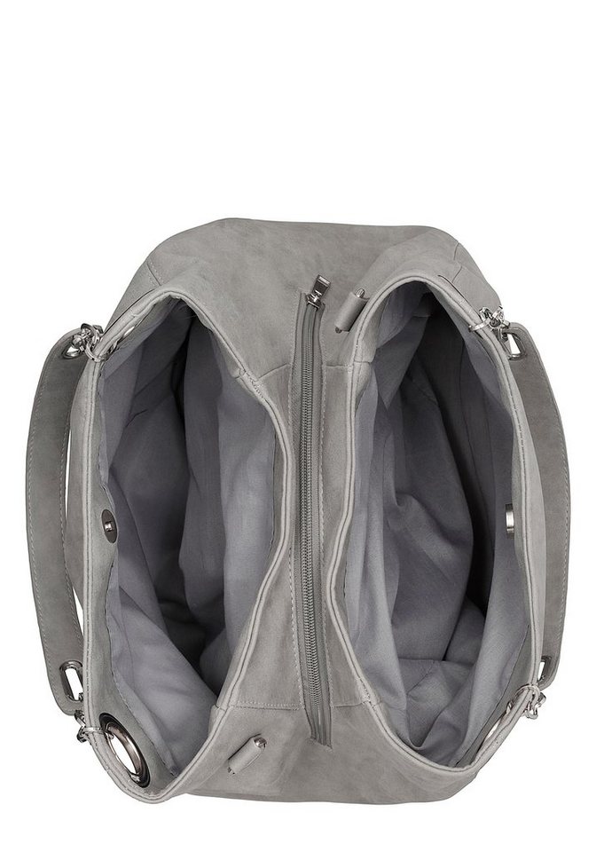 Bruno Banani Henkeltasche, mit Schmuckanhänger und silberfarbenen Details – Bild 3 von 5
