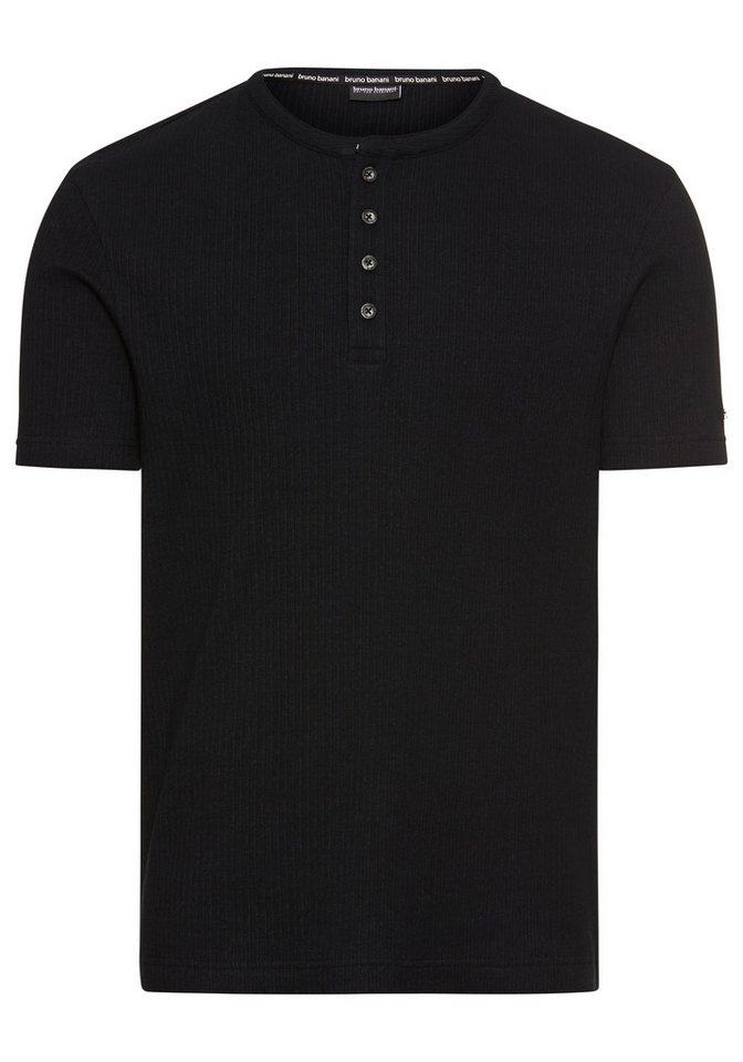Bruno Banani Henleyshirt in elastischer Rippenqualität – Bild 5 von 5
