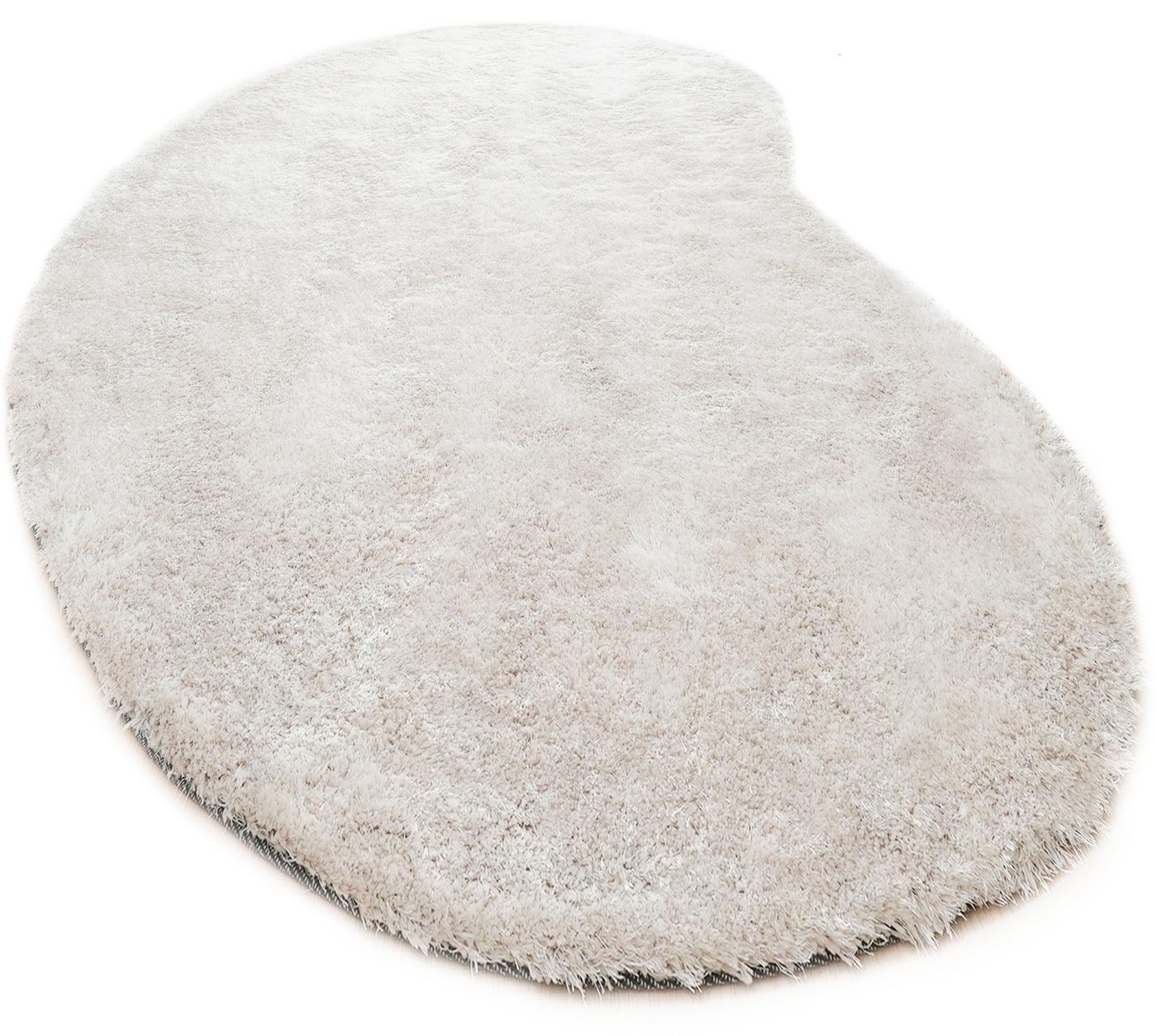 Bruno Banani Hochflor-Teppich Dana Bean shape, besondere Form, weich, Mikrofaser Teppiche, U-förmig, Höhe: 30 mm, organische Form, uni, Wohnzimmer, Schlafzimmer – Bild 3 von 5