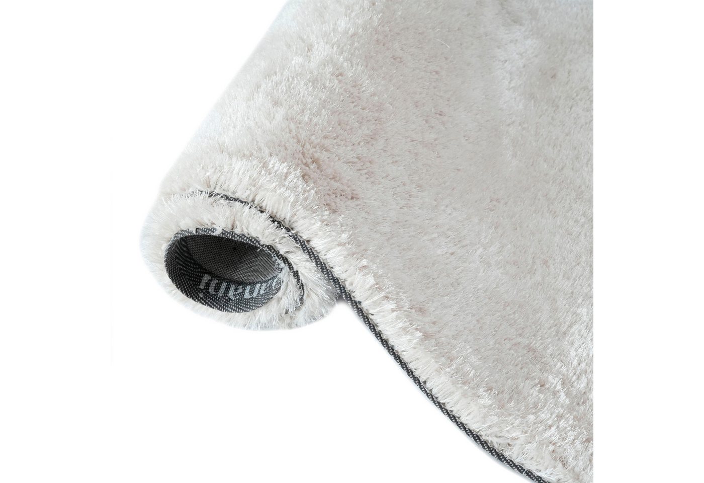 Bruno Banani Hochflor-Teppich Dana Bean shape, besondere Form, weich, Mikrofaser Teppiche, U-förmig, Höhe: 30 mm, organische Form, uni, Wohnzimmer, Schlafzimmer – Bild 5 von 5