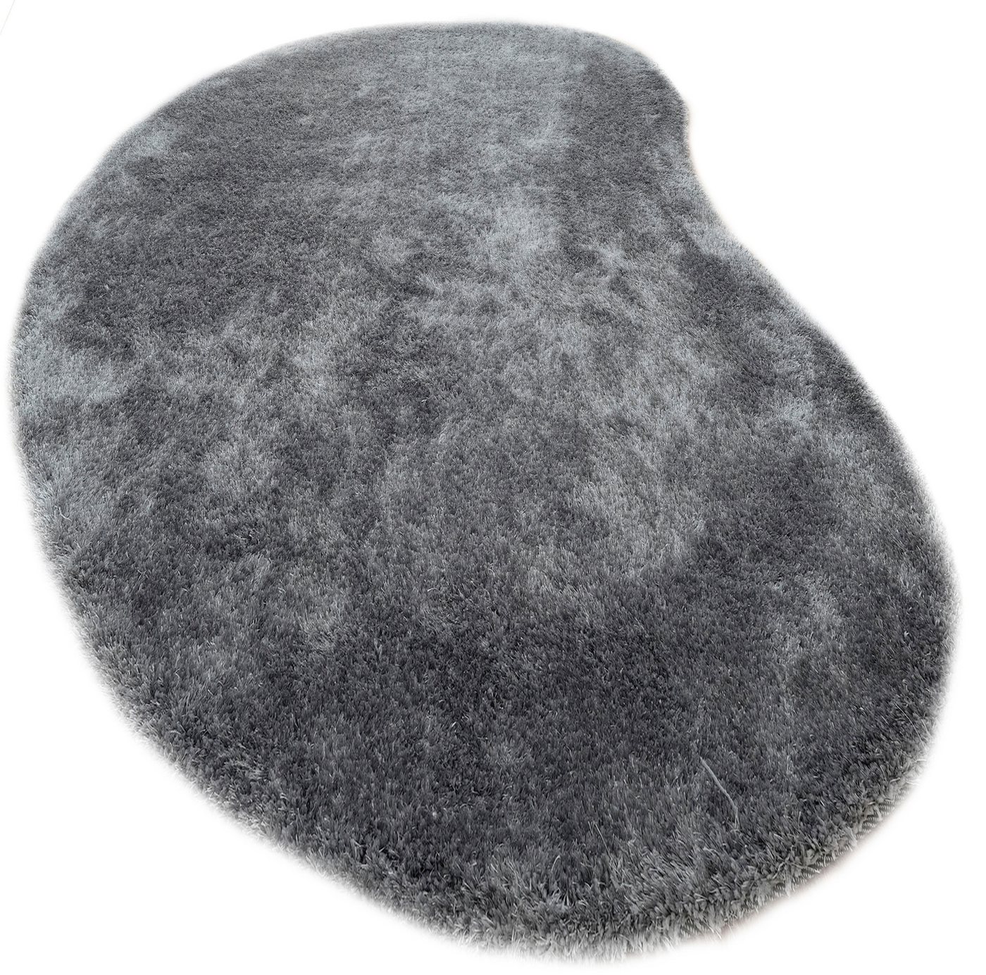 Bruno Banani Hochflor-Teppich Dana Bean shape, besondere Form, weich, Mikrofaser Teppiche, U-förmig, Höhe: 30 mm, organische Form, uni, Wohnzimmer, Schlafzimmer – Bild 3 von 5