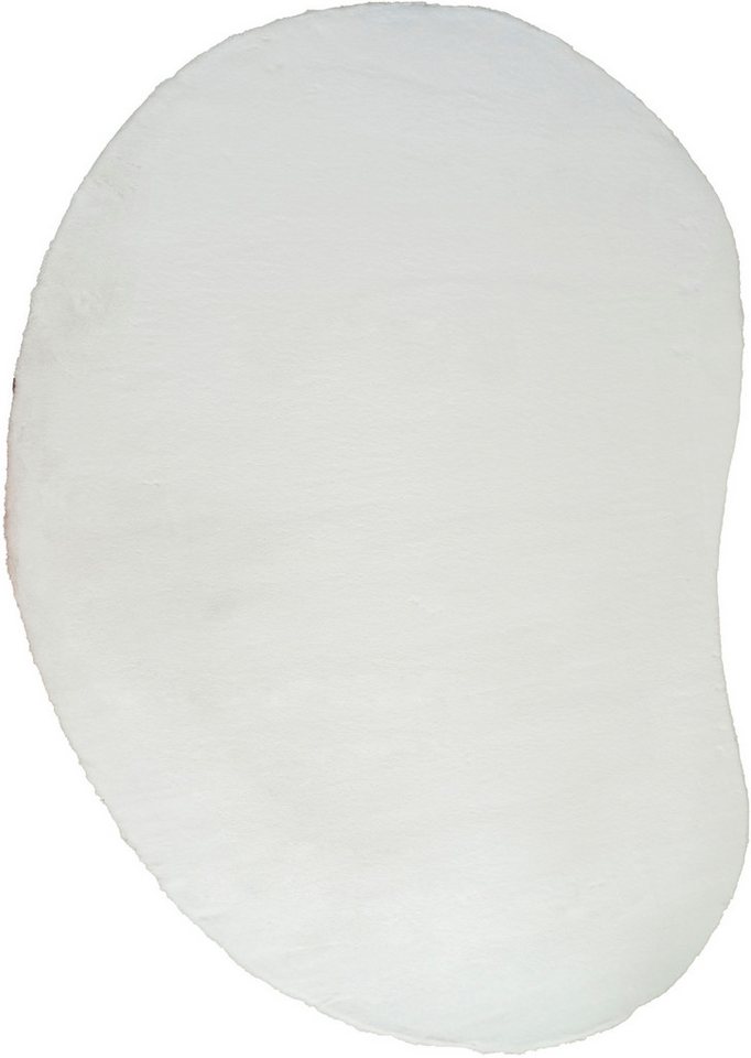 Bruno Banani Hochflor-Teppich Rabbit 2 Bean, Kunstfell Teppich, Modern, besondere Form, U-förmig, Höhe: 25 mm, Kaninchenfell-Haptik, Microfaser, Wohnzimmer, Sch – Bild 2 von 5