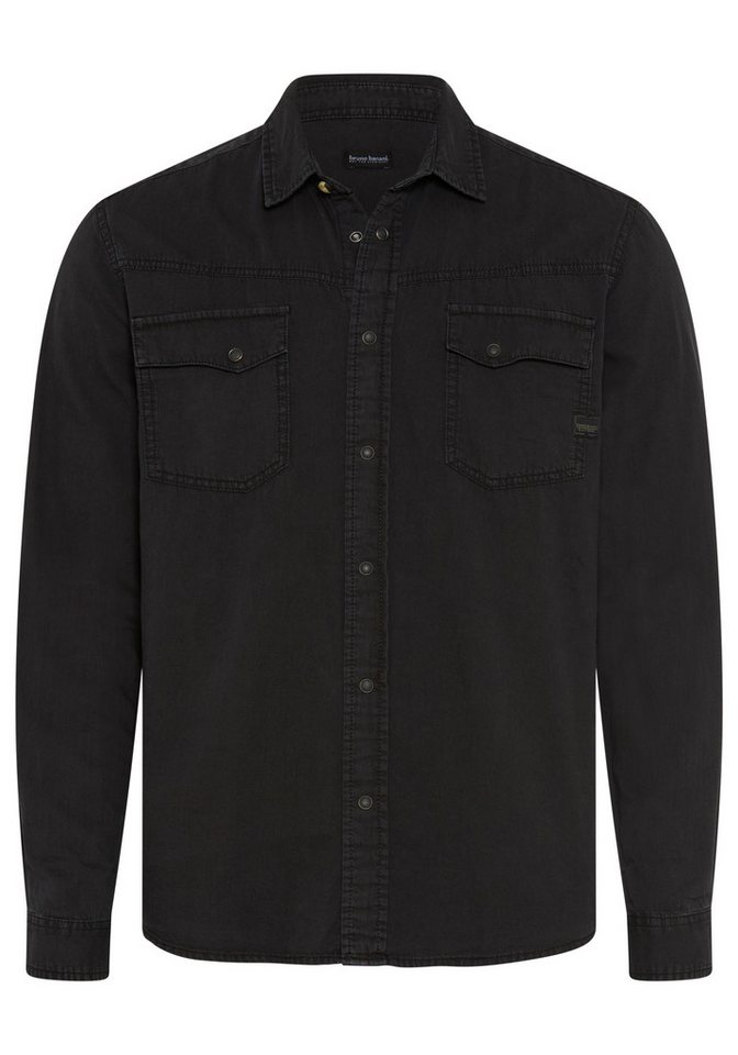 Bruno Banani Jeanshemd schmal geschnitten schmale Basic-Passform, aus Baumwolle in Denim-Jeans-Qualität – Bild 5 von 5