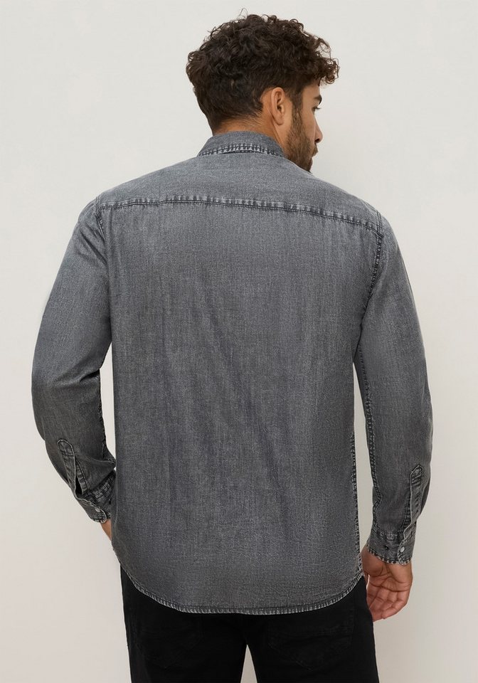 Bruno Banani Jeanshemd schmal geschnitten schmale Basic-Passform, aus Baumwolle in Denim-Jeans-Qualität – Bild 2 von 5