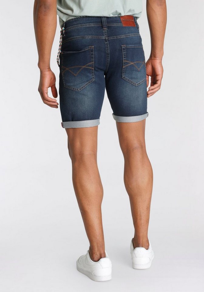 Bruno Banani Jeansshorts (Set, 2-tlg., mit Band) bequemer Sitz, gerade Beinform, mit praktischen Taschen – Bild 2 von 5