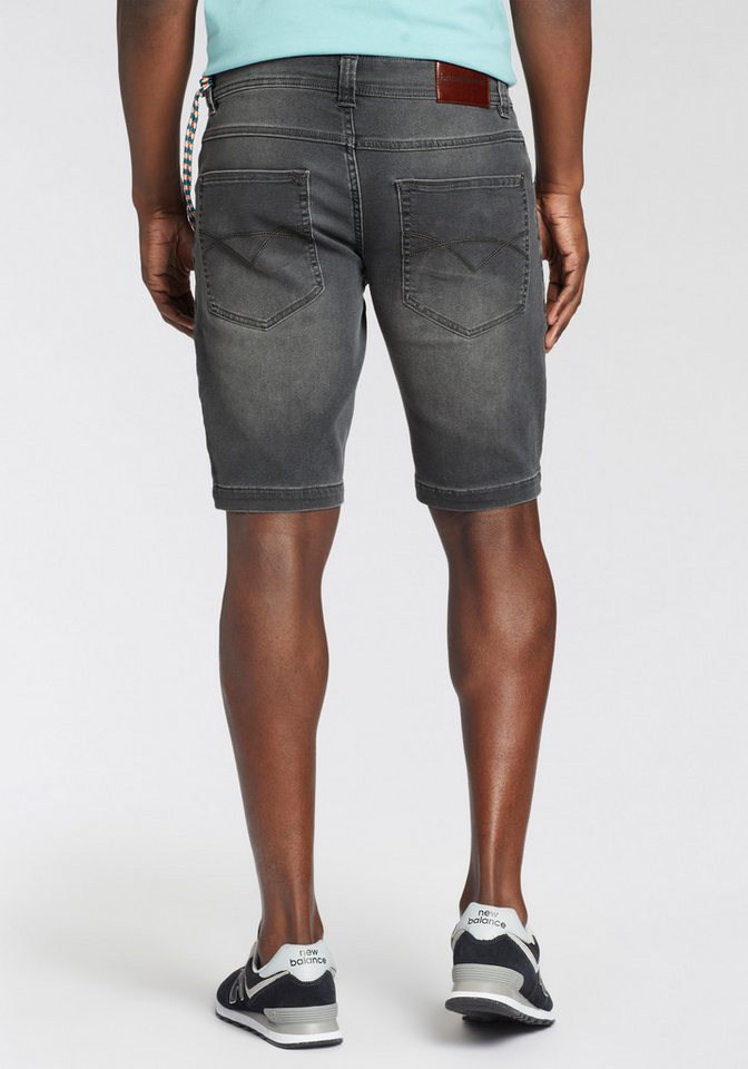 Bruno Banani Jeansshorts (Set, 2-tlg., mit Band) bequemer Sitz, gerade Beinform, mit praktischen Taschen – Bild 2 von 5