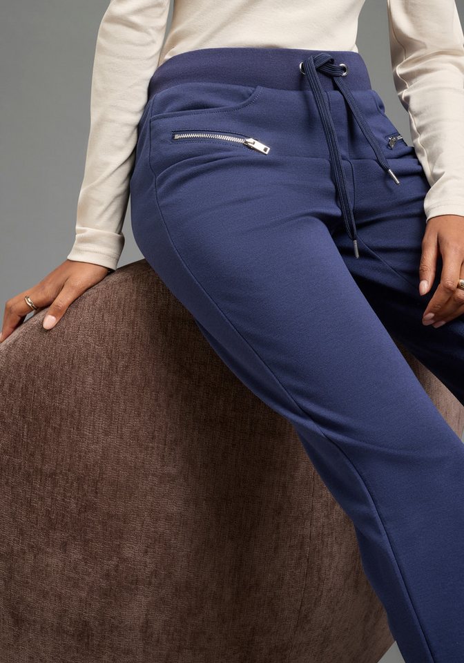 Bruno Banani Jerseyhose knöchellang, aus elastischem Milano Rib, schmale Beinform – Bild 3 von 5