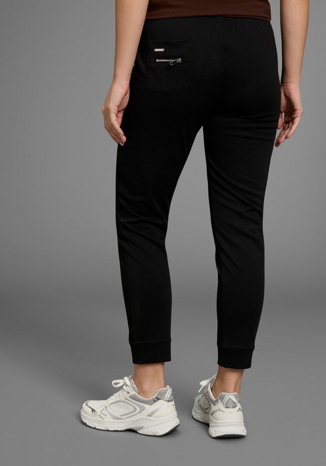 Bruno Banani Jerseyhose knöchellang, aus elastischem Milano Rib, schmale Beinform – Bild 2 von 5