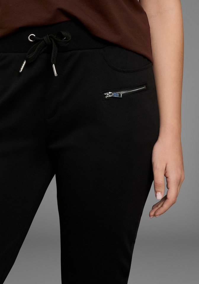 Bruno Banani Jerseyhose knöchellang, aus elastischem Milano Rib, schmale Beinform – Bild 3 von 5