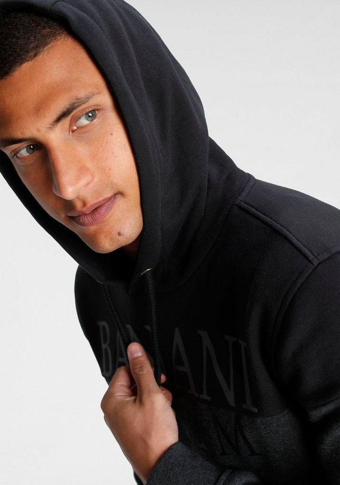 Bruno Banani Kapuzensweatshirt Langarm, bedruckt und meliert, aus Baumwollmischung – Bild 3 von 5