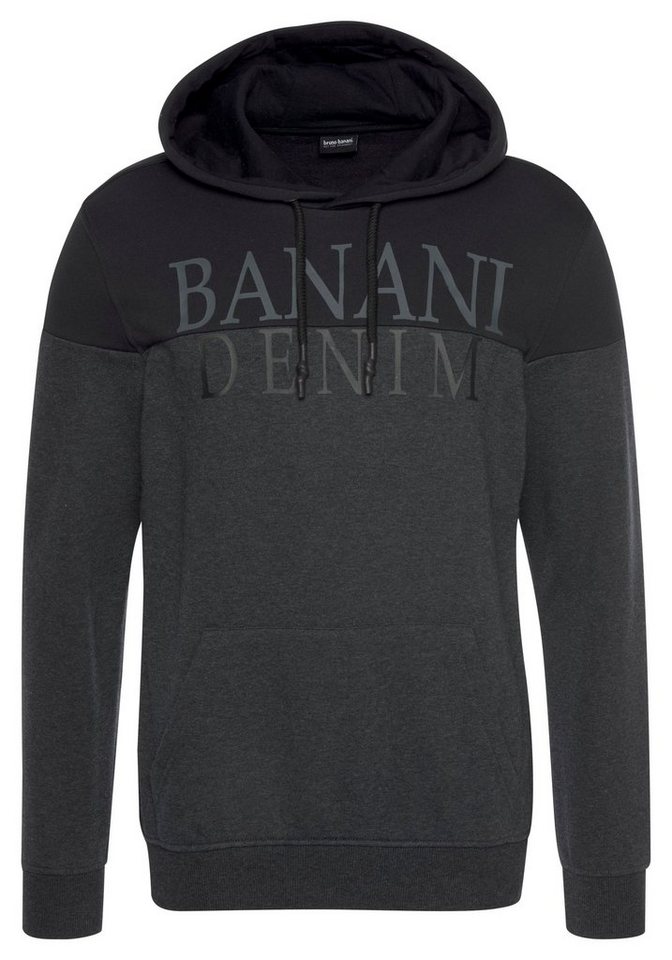 Bruno Banani Kapuzensweatshirt Langarm, bedruckt und meliert, aus Baumwollmischung – Bild 4 von 5