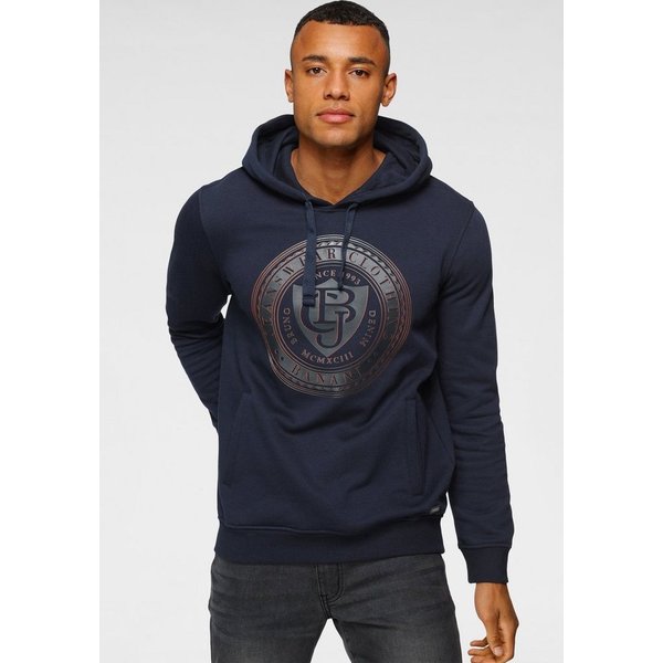 Bruno Banani Kapuzensweatshirt Langarm, schmale Passform, bedruckte Optik