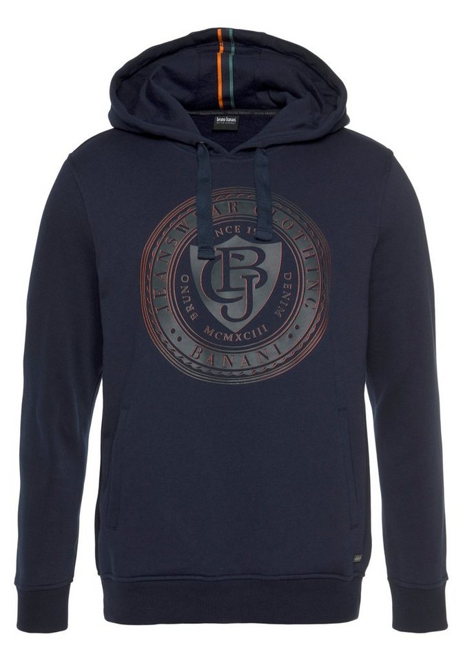 Bruno Banani Kapuzensweatshirt Langarm, schmale Passform, bedruckte Optik – Bild 4 von 5