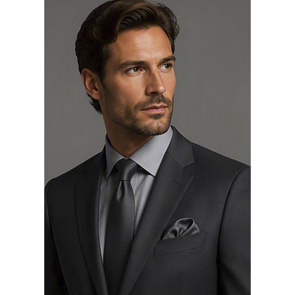 Bruno Banani Krawatte (Set, 2-St., mit Einstecktuch) mit dezente Glanzoptik für einen hochwertigen Look
