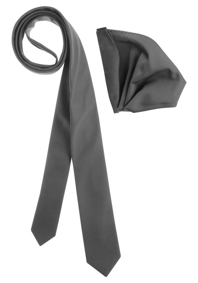 Bruno Banani Krawatte (Set, 2-St., mit Einstecktuch) mit dezente Glanzoptik für einen hochwertigen Look – Bild 4 von 5