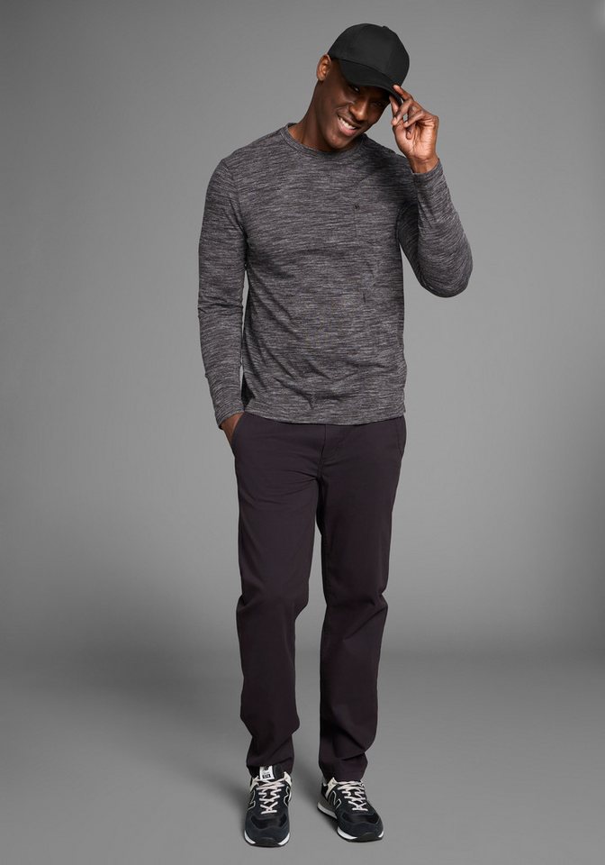 Bruno Banani Langarmshirt Langarmshirt aus melierter Ware – Bild 4 von 5