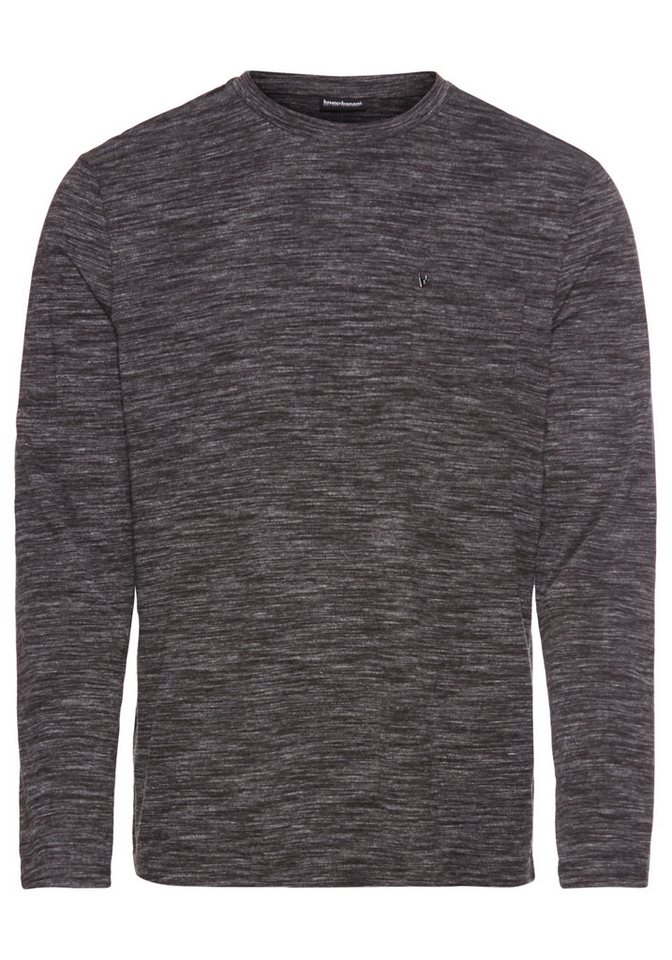 Bruno Banani Langarmshirt Langarmshirt aus melierter Ware – Bild 5 von 5