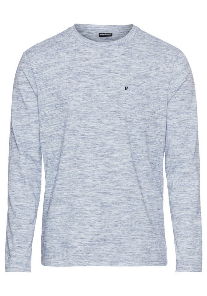 Bruno Banani Langarmshirt Langarmshirt aus melierter Ware – Bild 5 von 5