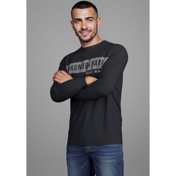 Bruno Banani Langarmshirt schmal geschnitten, mit Marken Aufdruck