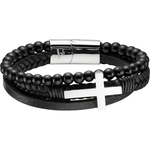 Bruno Banani Lederarmband Schmuck, mit Achat