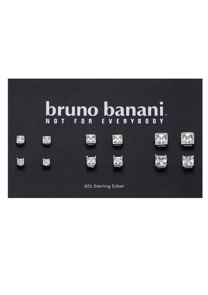 Bruno Banani Ohrstecker-Set Mulitpack Schmuck Geschenk Silber 925 Ohrschmuckset (Set, 12-tlg), mit Zirkonia (synth) – Bild 2 von 3