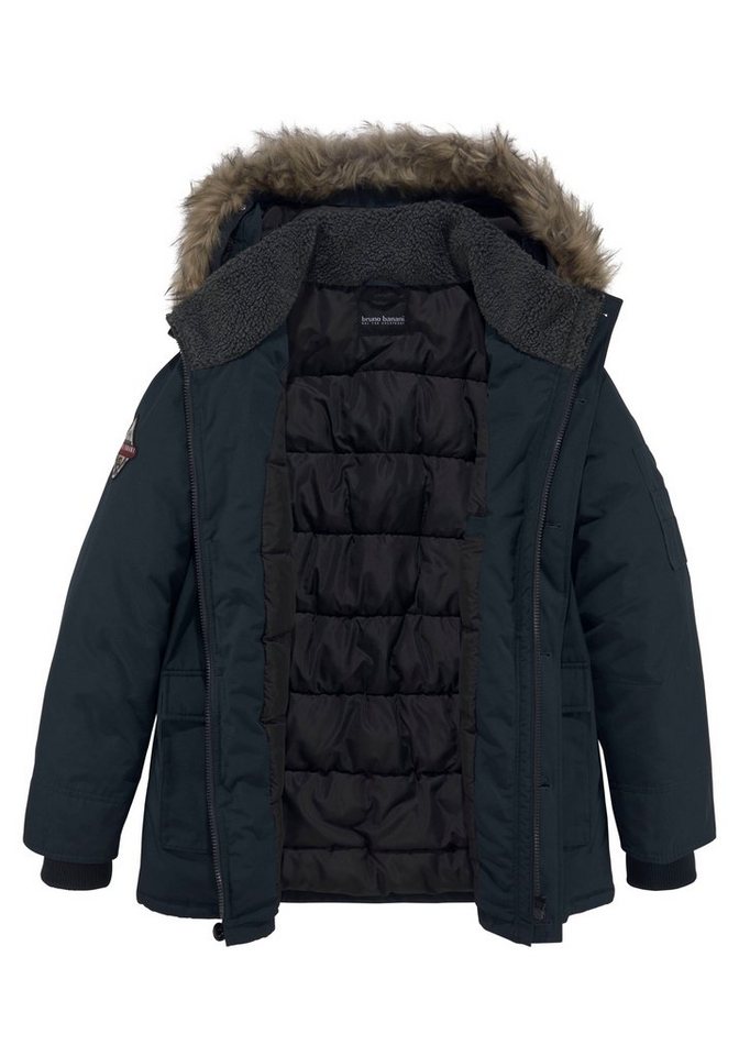 Bruno Banani Parka strapazierfähiges Material, abnehmbare Kapuze mit Fellimitat – Bild 5 von 5