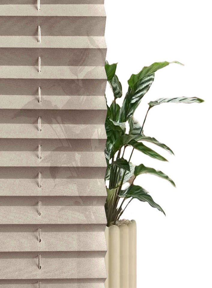 Bruno Banani Plissee Lagos, ohne Bohren, Lichtschutz, verspannt, Lichtschutz, ohne Bohren, verspannt, Klemmfix, Fixmaß, Bestseller mit über 500 4,5-Sterne-Bewer – Bild 4 von 5